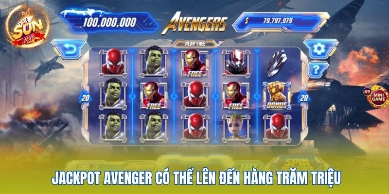 Review Avenger Slot Sunwin - Nổ Hũ Siêu Anh Hùng Cực Hot 3 Jackpot Avenger có thể lên đến hàng trăm triệu